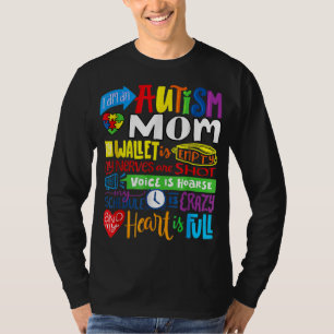 Camiseta Sou um Autismo Mãe Wallet Vazia, Orgulhosa Mãe Aut