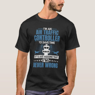 Camiseta Sou um avião de controlador de tráfego aéreo Gr