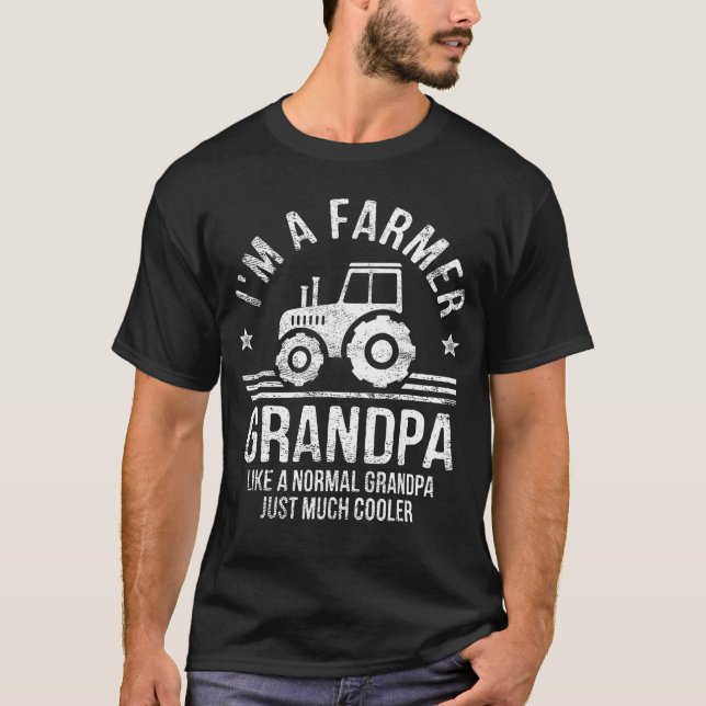 Camiseta Sou um avô fazendeiro presente de trator de fazend (Frente)