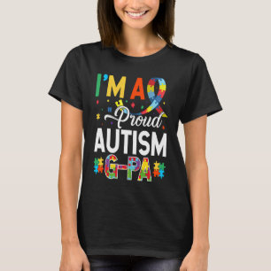 Camiseta Sou um Avô Orgulhoso do Autismo Correspondência Di