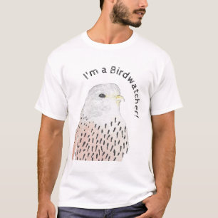 Camiseta Sou um Birdwatcher Kestrel