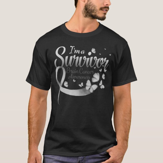 Camiseta Sou um Cancer de Sobrevivência Conhecendo Borbolet (Frente)