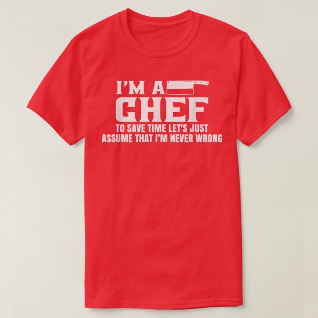 Camiseta Sou Um Chef Cook Kitchen Chef (Frente do Design)