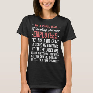 Camiseta Sou um Chefe Orgulhoso de Empregados Adoráveis Que