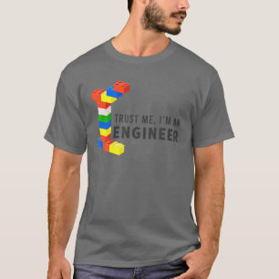 Camiseta Sou um Const de Construtor de Brinquedos de Blocos