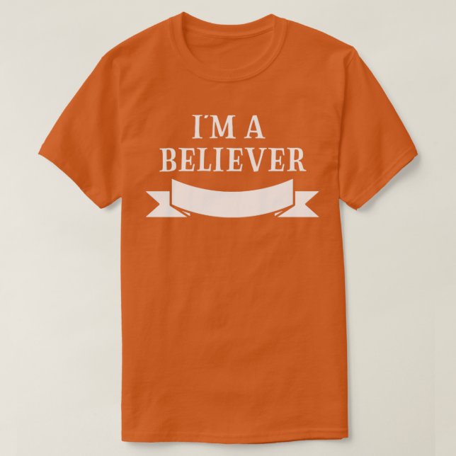 Camiseta Sou um Crente Branco (Frente do Design)