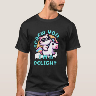 Camiseta Sou um Delight Óculos de Sol Divertido Gato em um 