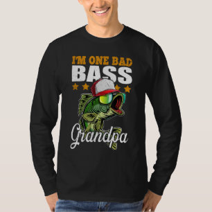 Camiseta Sou um Dia de os pais de pesca do vovô Bass.