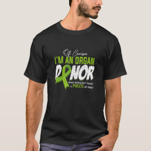 Camiseta Sou um doador de órgãos e salvo doador de doação d