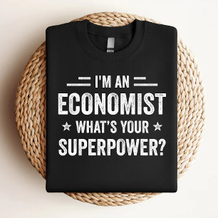 Camiseta Sou um Economista Qual é Seu Superpoder Econ Diver