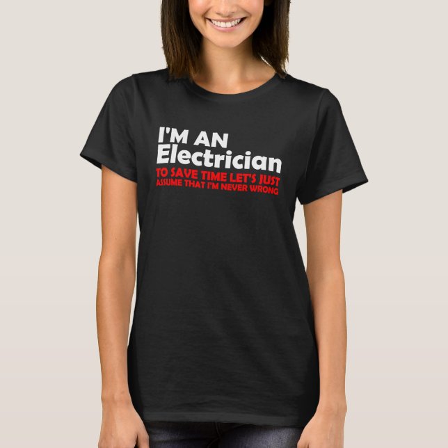 Camiseta Sou um eletricista Engenheiro Lineman (Frente)
