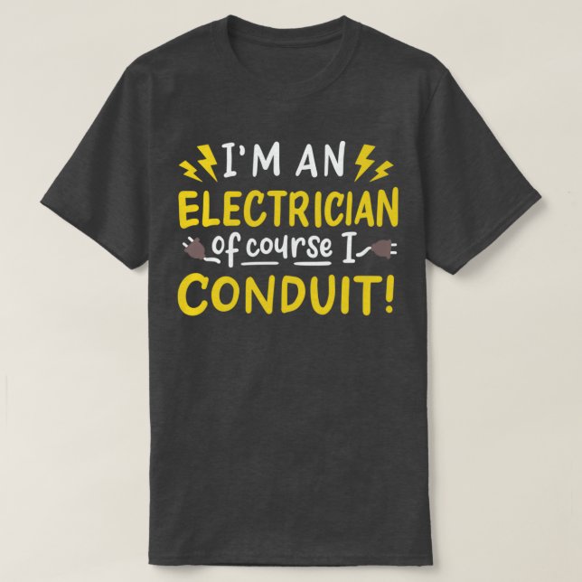Camiseta Sou Um Elétrico, Claro Que Conduzo Elétrico E (Frente do Design)