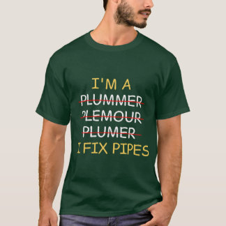 Camiseta Sou um encanador, conserto canos engraçado retrô