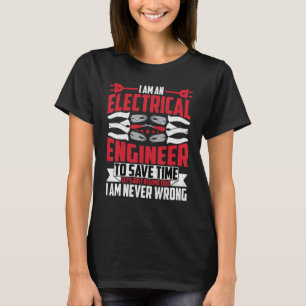Camiseta Sou um Engenheiro Elétrico Técnico de Electricid