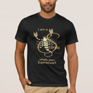 Camiseta Sou um ♏ Escorpião - Qual é o seu Superpoder? 