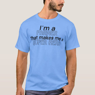 Camiseta Sou um fazendeiro que me torna um super herói engr