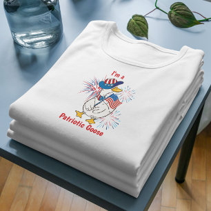 Camiseta Sou um Ganso Patriótico Feriado Americano