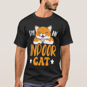 Camiseta Sou um Gatinho Gatinho de Gato Interior.