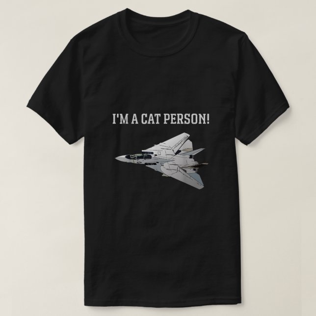 Camiseta sou um gato f14 tomcat (Frente do Design)