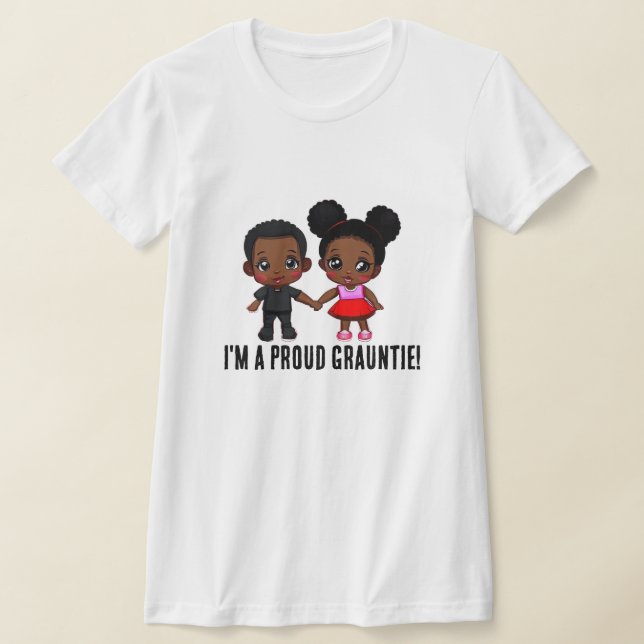 Camiseta "Sou um Grauntie Orgulhoso!" com Toddlers Bonitos (Postura )