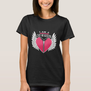 Camiseta Sou Um Guerreiro Chd Coração Zipper Com Asas Angel