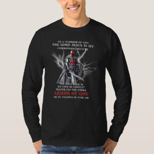 Camiseta Sou Um Guerreiro De Deus O Senhor Jesus É Meu Coma