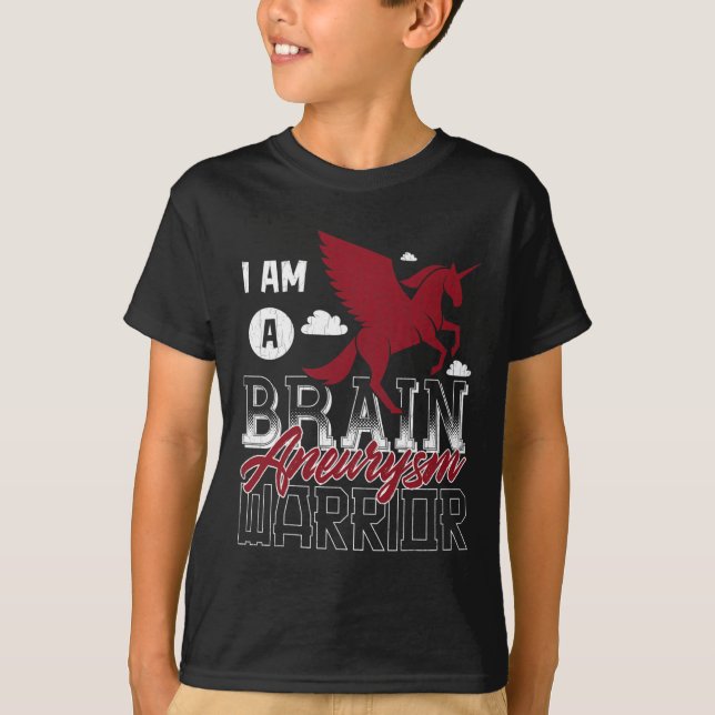 Camiseta Sou um guerreiro de neurísmo e apoio à consciência (Frente)