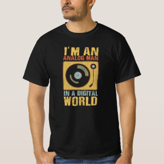 Camiseta Sou um homem analógico, num mundo digital