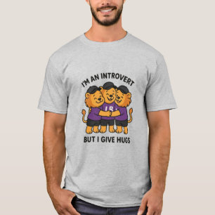 Camiseta Sou um introvertido, mas dou abraços
