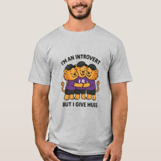 Camiseta Sou um introvertido, mas dou abraços