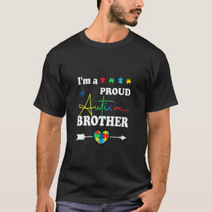 Camiseta Sou um Irmão Orgulhoso do Autismo Família Correspo
