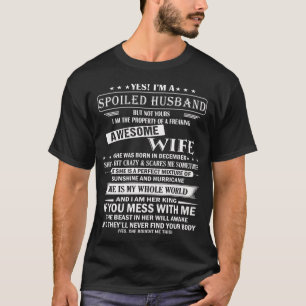 Camiseta Sou um marido mimado Nascer de esposa incrível dez