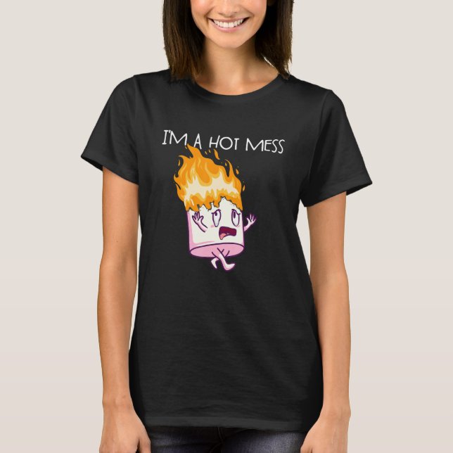 Camiseta Sou Um Marshmallow de S'Mores de Acampamento Bagun (Frente)