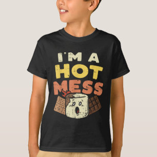 Camiseta Sou Um Marshmallow Desorganizado Smores Acampament