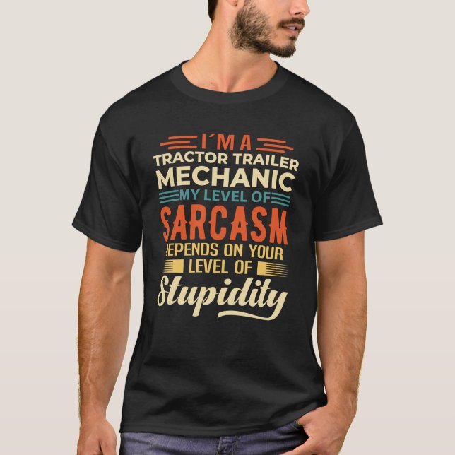 Camiseta Sou um mecânico de reboque de trator (Frente)