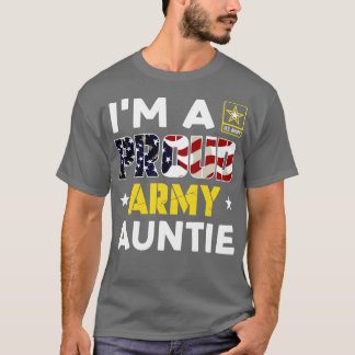 Camiseta Sou um Orgulhoso AUNTIE USA Flag Family Solider