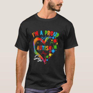 Camiseta Sou Um Orgulhoso Coração Gigi Amor Puzzle Conscien