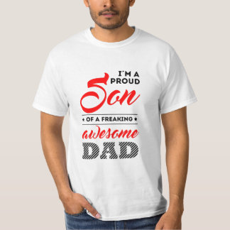 Camiseta Sou um orgulhoso filho de um pai incrível