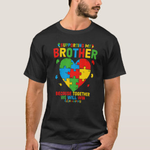 Camiseta Sou um Orgulhoso Irmão Autismo Consciência Autista