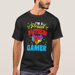 Camiseta Sou um orgulhoso jogador autista infantil juvenil