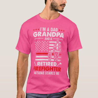 Camiseta Sou um pai avô e um bombeiro aposentado Pais