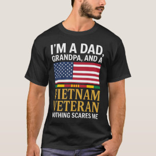 Camiseta Sou um pai, avô e um veterano do Vietnã. Nada