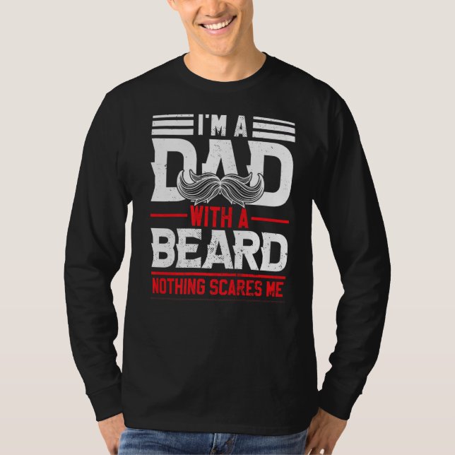 Camiseta Sou um Pai com bigode de barba (Frente)