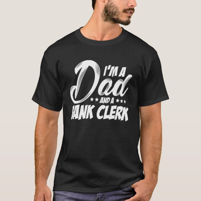 Camiseta Sou um Pai e um caixa de cheques bancários (Frente)