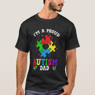 Camiseta Sou Um Pai Orgulhoso de Autismo Avó Conscientizaçã