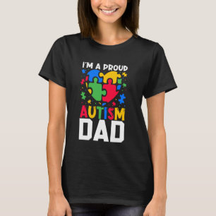 Camiseta Sou Um Pai Orgulhoso de Autismo Mãe de Conscientiz