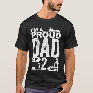 Camiseta Sou Um Pai Orgulhoso De Dois Meninos