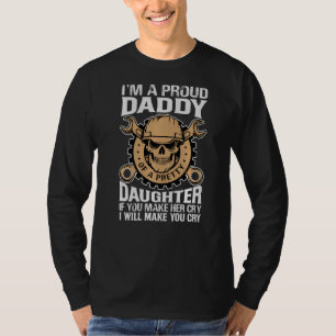 Camiseta Sou um Pai Orgulhoso de uma filha Bonito - Mecânic