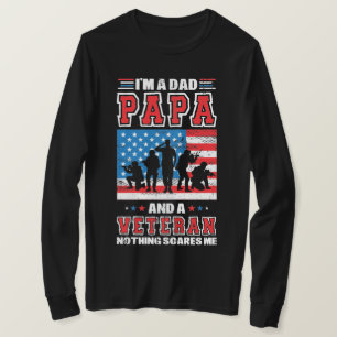Camiseta Sou um Pai Papa e um Veterano Nada me assusta