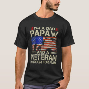 Camiseta Sou um Pai Papaw e um Veterano Retro Papá Grand